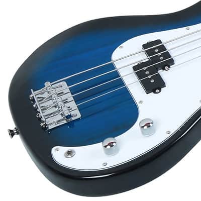 Glarry GP Blue 4 String Bass Guitar w/ 20W Amplifier image 14
