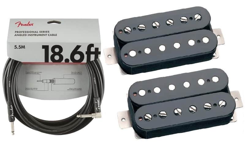 Seymour Duncan Slash APH-2s Alnico II Pro Black Humbucker Pickup Set ( FREE FENDER 18FT CABLE ) image 1