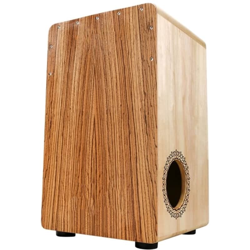 U-Turn Cajon 49 Premium Zebrawood-Optik mit seitlichem Schallloch image 1