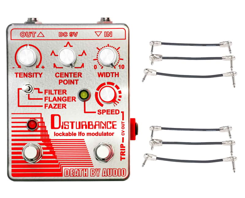 Death by Audio Disturbance Filter/Flanger/Phaser + 2x Gator Patch Cable 3 Pack image 1