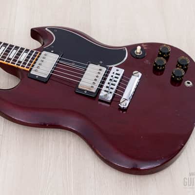 1976 Gibson SG Standard Vintage Guitar Wine Red w/ Tarback & Top, Chainsaw Case image 8