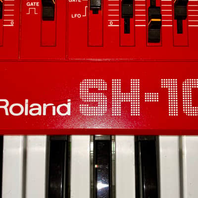 Roland SH-101 32-Key Monophonic Synthesizer 1982 - 1986 - RARE Red w/ Mod Grip image 4