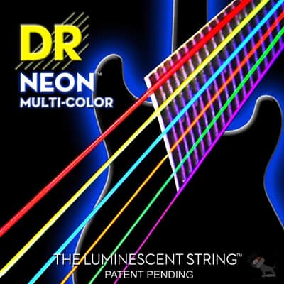 DR NMCE-10 NEON Multi-Colored Electric Guitar Strings - Medium (10-46)