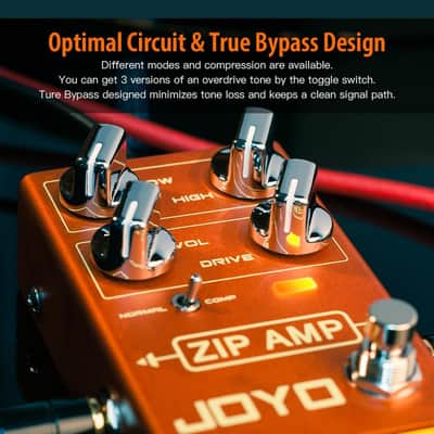 JOYO Overdrive Pedal R Series OD Pedal Rock Compression Tone with Gain COMP for Electric Guitar Effect (ZIP AMP R-04), Price include the import duty for US buyer image 4