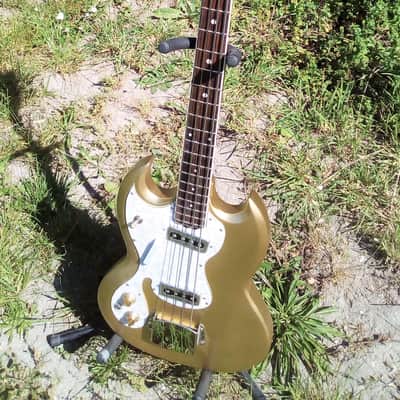 Eko Melody lefty bass 1972 gold image 1