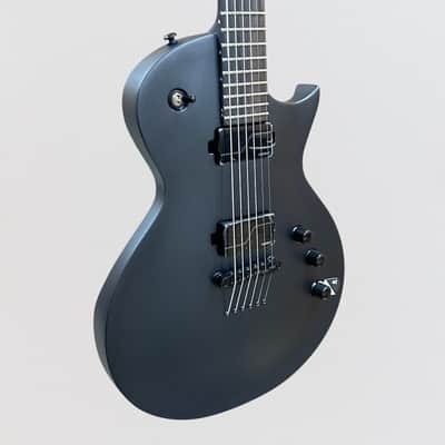 ESP LTD EC1000 Baritone Electric Guitar - Black Charcoal Metallic Satin image 2