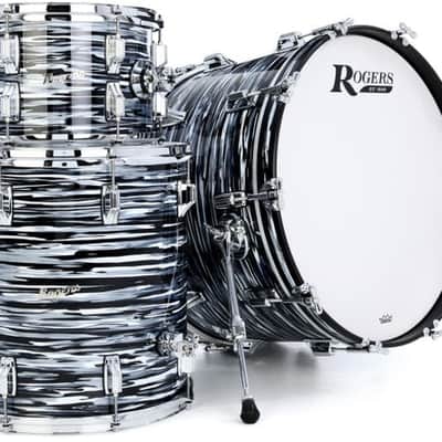 Rogers Drums PowerTone 3-piece Shell Pack - '70s Black Oyster (PT0322HXBKOYd1) image 8