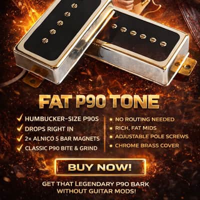 Carparelli P90 Pickup Set – Alnico 5 Power • Fat P90 Tone - Chrome image 1