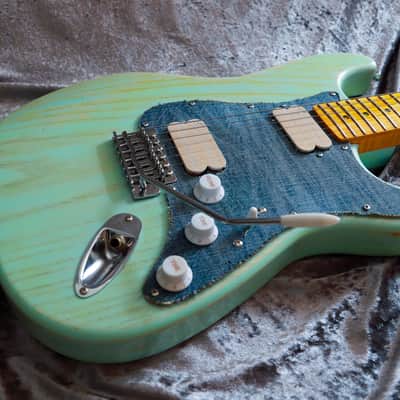 GB Liuteria Traditional Strato denim sky blue relic image 3