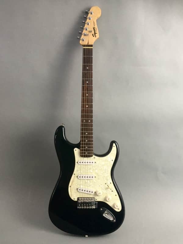 【傷あり】Squier Stratocaster 中国 2003年製 Vintage 100% Original Squier Strat 2003 Gloss Black Natural Relic