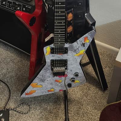 Dean Z Dime Floyd Rose 25.5 Scale Custom Primal concrete Sledge Tribute 2000s - Gray Primal Sledge Skin image 1