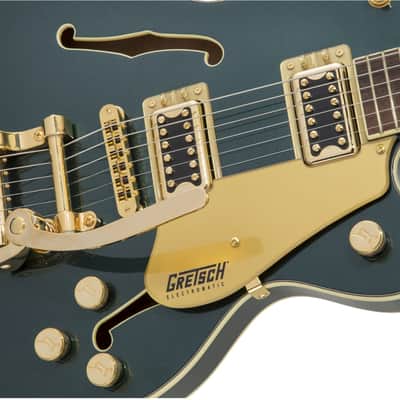 Gretsch G5655TG Electromatic Center Block Jr. Single-Cut Electric Guitar with Bigsby. Gold Hardware, Laurel FB, Cadillac Green image 7