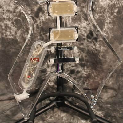 B.C. Rich Acrylic Series Warlock Crystal Clear with OHSC image 4