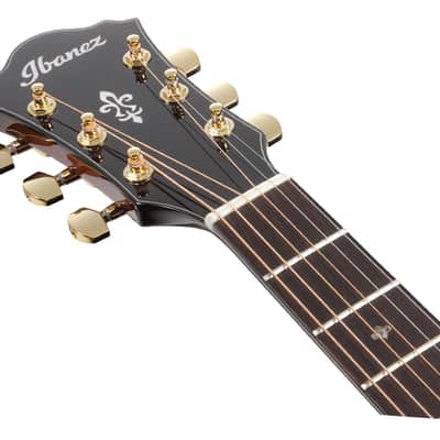 Used Ibanez AE340FMHMHS Grand Auditorium A/E Guitar - Mahogany Sunburst image 4
