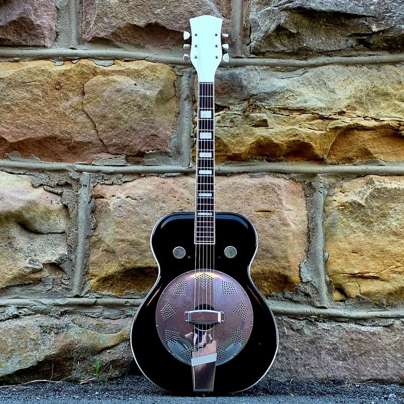 1964 Valco Airline Folkstar - Black - Res-O-Glass Resonator - w/Case image 1