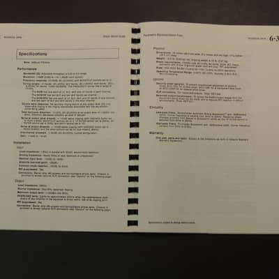 Orban Parametric Equalizer / Notch Filter Operating Manual [Three Wave Music] image 2