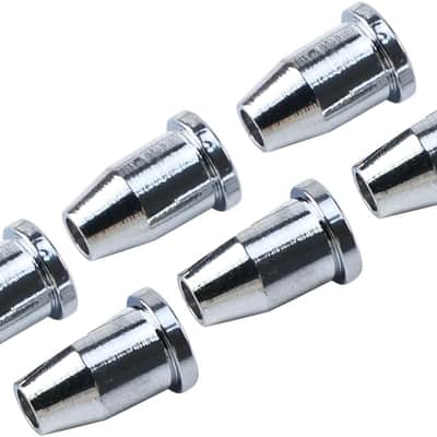 Set of 6 Steel String Through Body String Ferrules 8mm Chrome for /Vintage Tele/Telecaster Electric Guitars image 3