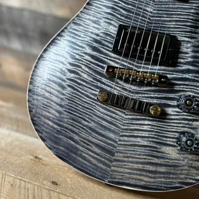 PRS Wood Library McCarty 594 Flamed Maple 10 Top, Swamp Ash Back, Stained Flamed Maple Neck, Bound Ebony FB - Satin Charcoal 418878 image 9