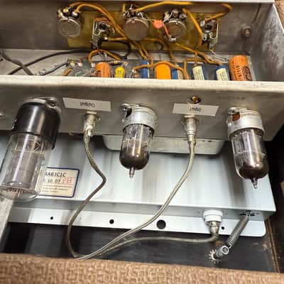Fender 1963  Reverb Unit Brownface Hallgerät 6G15 Cover Vintage 1963 - brown image 12