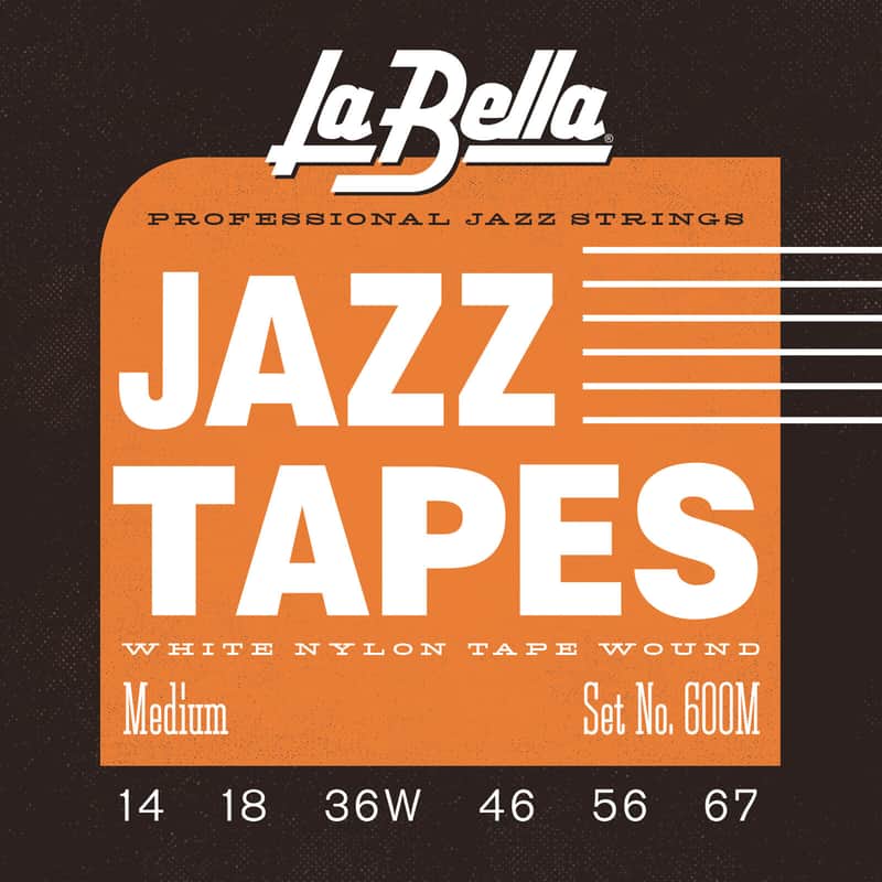 La Bella 600M Jazz Tapes - White Nylon image 1