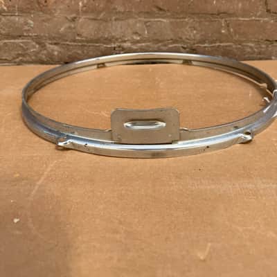 Unbranded 18.5" 6-Lug Bass Drum Resonant Hoop / Rim with Tom Mount Bracket Chrome Bild 9
