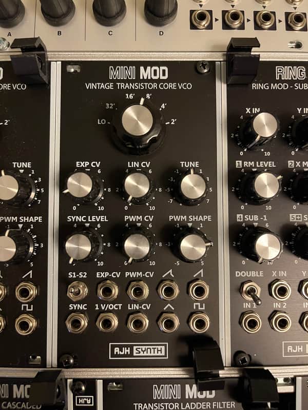 AJH Minimod VCO Voltage Controlled Oscillator - Transistor Core - Eurorack - Black image 1