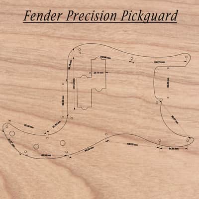 Custom Pickguard for Fender Precision Bass – Unique Guitar Laser Engraved Wooden Scratchplate image 7