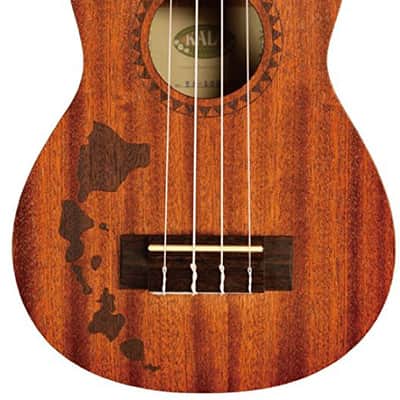 Kala KA-15S-H1 Satin Mahogany Soprano Ukulele - Hawaiian Islands image 1