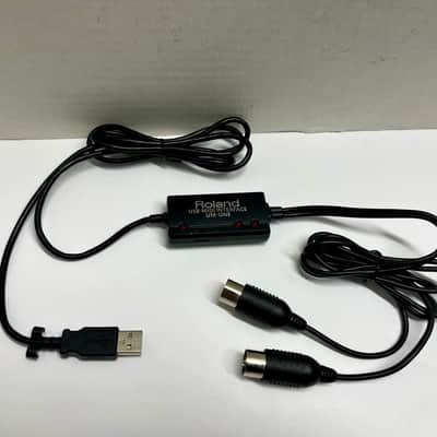 Roland UM-ONE mk2 USB MIDI Interface 1-port USB-powered USB MIDI Interface with Integrated Cables, Data Indicator LEDs, and High-speed FPT Data Throughput - macOS/Windows 5-pin MIDI ports image 6