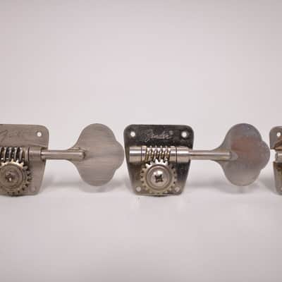 1973-1974 Vintage Fender Precision Jazz Bass NICKEL TUNERS with Bushings & Screws 1970 1971 1972 1975 Telecaster image 8