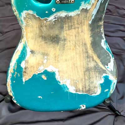 1958 Fender Precision Bass, old blue refin image 3