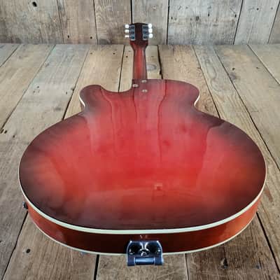 Harmony Rocket H53 1959-1965 with Bigsby with Floating Jazz Pickup - Nickel - Red image 12