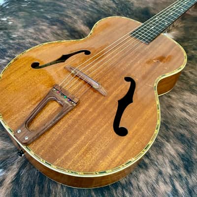 1940 Harmony H1406 Patrician Acoustic Archtop Guitar with Case image 4