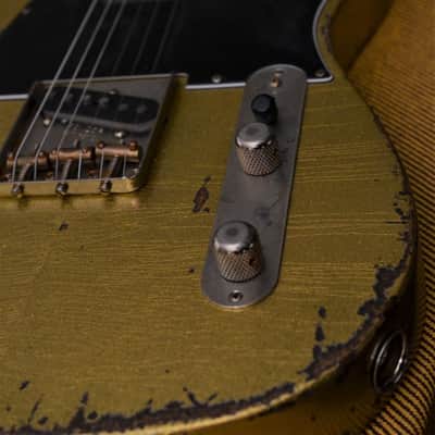 American  Fender Telecaster Custom Heavy Relic  Gold Sparkle TX Specials image 10