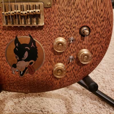 SD Curlee Jerry Garcia Wolf Influenced Tribute Guitar 1980's Natural image 1