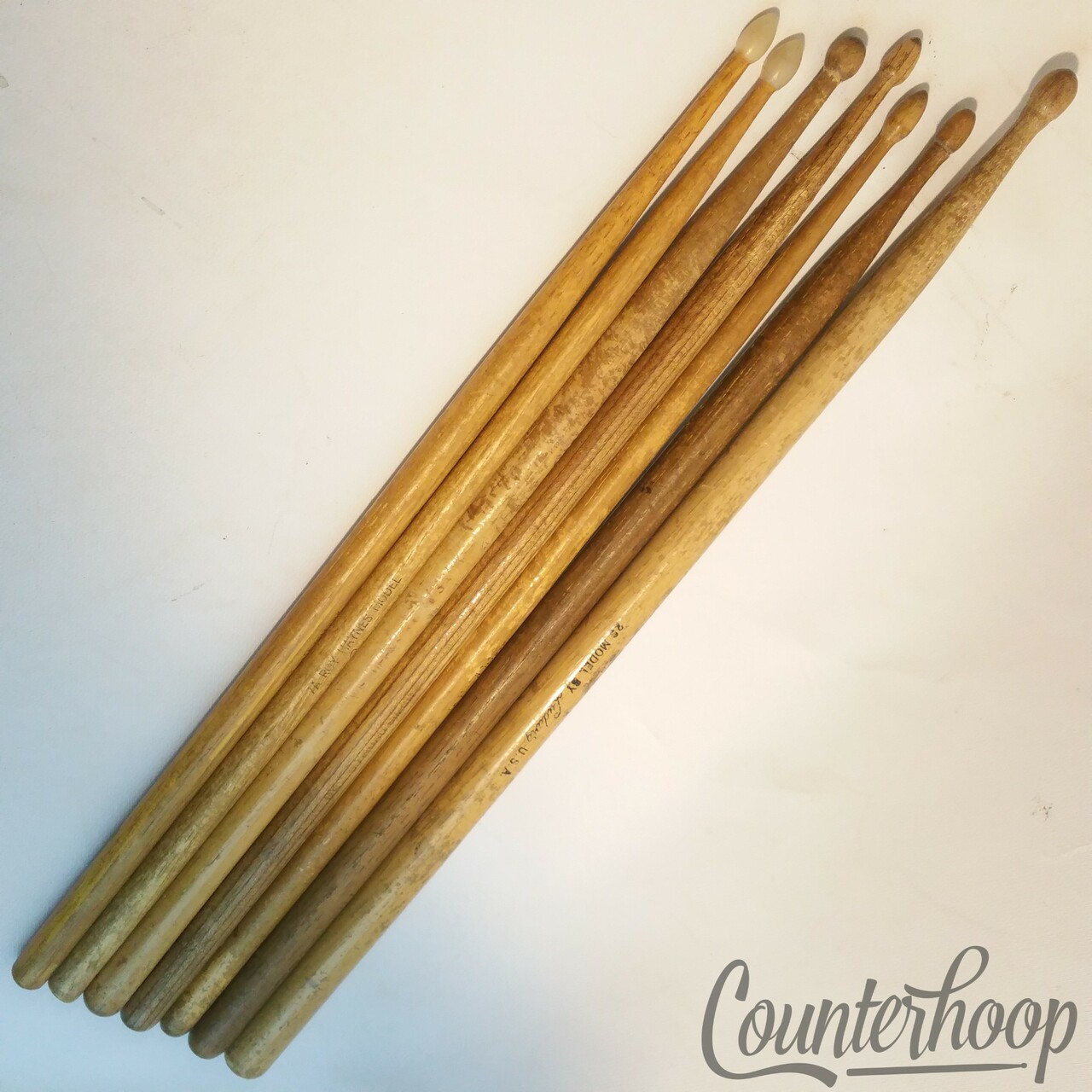 Ludwig 6x Drum Sticks - Roy Haynes, Barrett Deems, Pencil Model 2S Script USA60s — main photograph