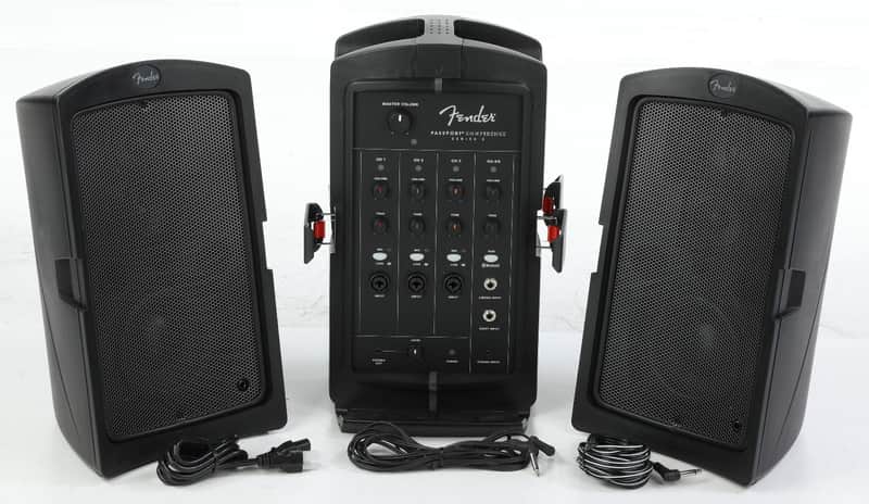 Fender Passport Conference Series 2 (S2) 5-Channel 175-Watt Portable PA System - one broken latch - Black image 1