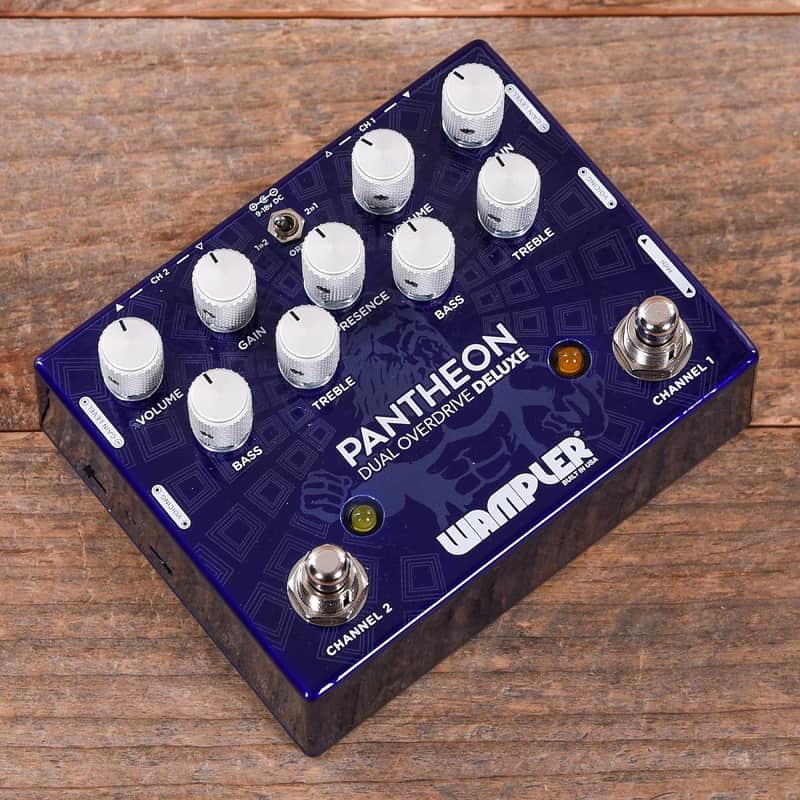 Wampler Dual Pantheon Deluxe Overdrive Effects Effect Pedal - Blue - Mint! - In-Box! image 1
