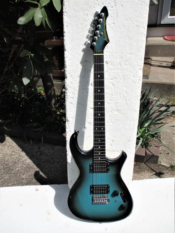 Aria Pro II RS Inazuma V Guitar, 1983,  Japan,  Matsumoku , Maxon MMK 45 PU's,  Blueburst,  Cool image 1