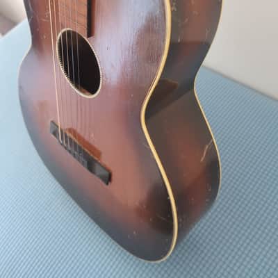 Vintage 1930s Oahu M65 Square Neck Lap Steel Hawaiian Big Body Guitar Very Clean Oahu Harmony Kay Works Great Comes With Original Bridge & Wooden Peg Parts! image 7