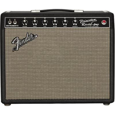 Fender '64 Custom Princeton Reverb 12W Amplifier with 10" Jensen P10R Alnico Speaker, Black image 1