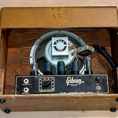 1948 Gibson BR-6 2-Input 10-Watt , 10" Guitar Combo Amp Original Rola Speaker, Completely Serviced, With Manual ! image 11