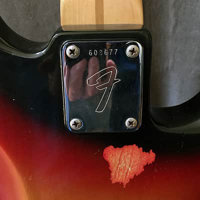 Left-handed Fender Precision bass, c1975 Tobacco Burst, converted to PJ image 7