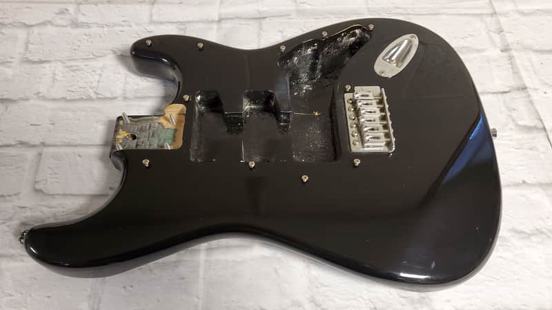 2000 Squier Stratocaster Special Edition SE Full Thickness Body Black image 1