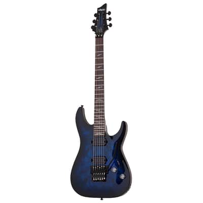 Schecter Omen Elite-6 FR Electric Guitar - See Thru Blue Burst image 2