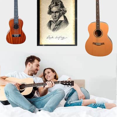 2 Pack Guitar Wall Hangers | U Shaped Wall Mount Hooks for Acoustic Electric Bass and Ukulele image 7