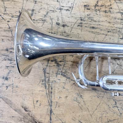 Vintage Bach Stradivarius Model 37 Silver Bb Trumpet with Original Case Just Serviced Late 1970's image 11