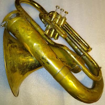 Buescher Elkhart Baritone/Tuba, USA, Lacquered Brass, missing MP stem image 15