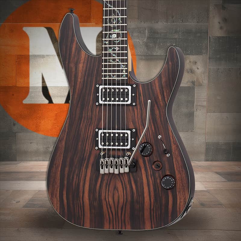 Schecter C-1 Exotic Ebony Electric Guitar - Natural Satin (3337) image 1