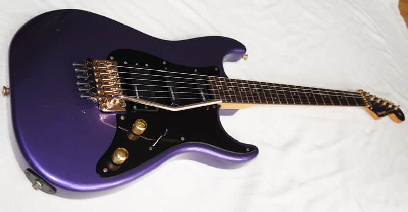 Fernandes Stratocaster / Strat FST-55 Metallic Purple Floyd | Reverb